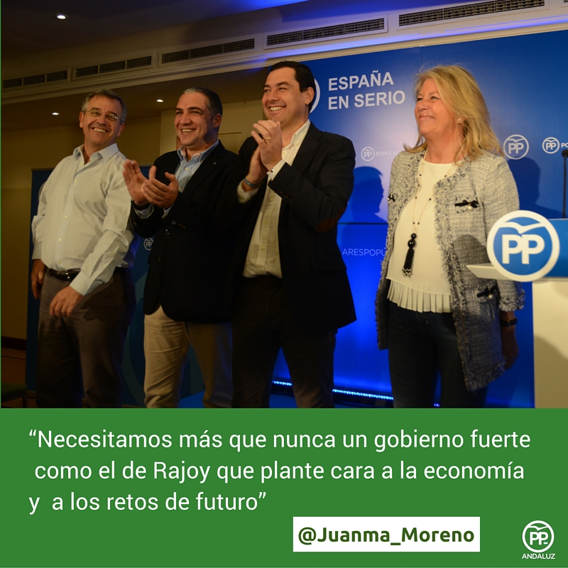 .@Juanma_Moreno «Necesitamos más que nunca un gobierno fuerte como el de @MarianoRajoy»