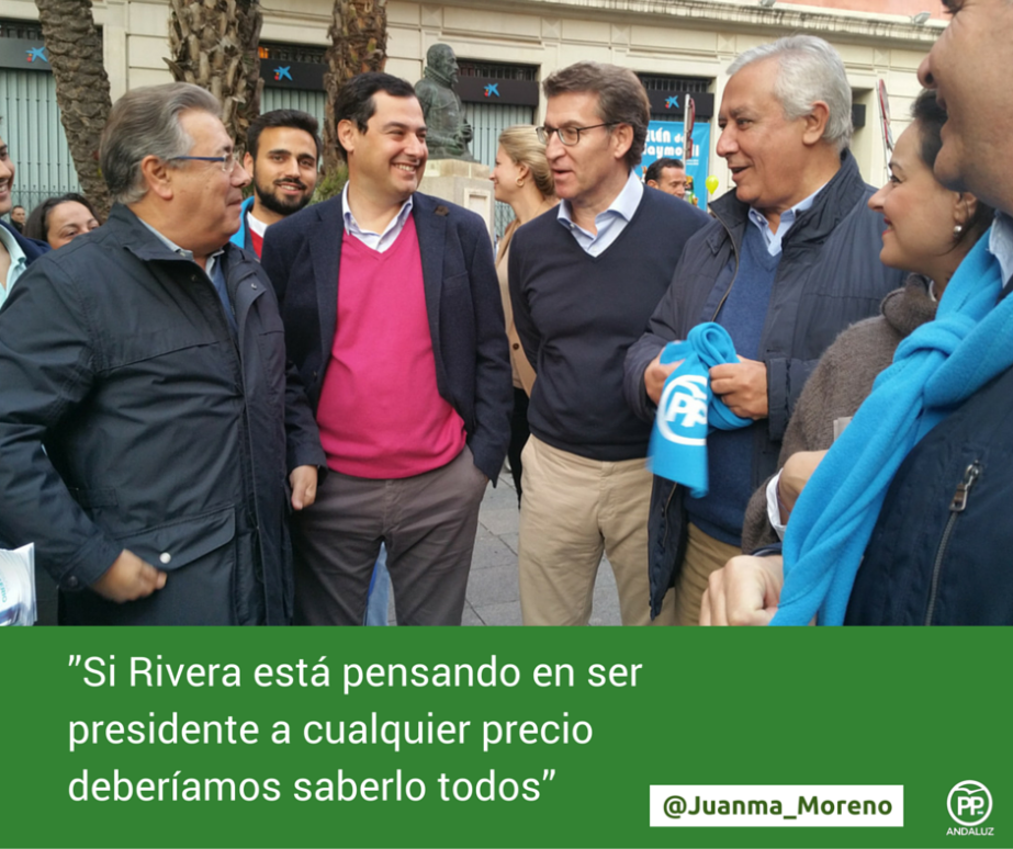  . @Juanma_Moreno «Si @albert_rivera está pensando en ser presidente a cualquier precio deberíamos saberlo todos» 