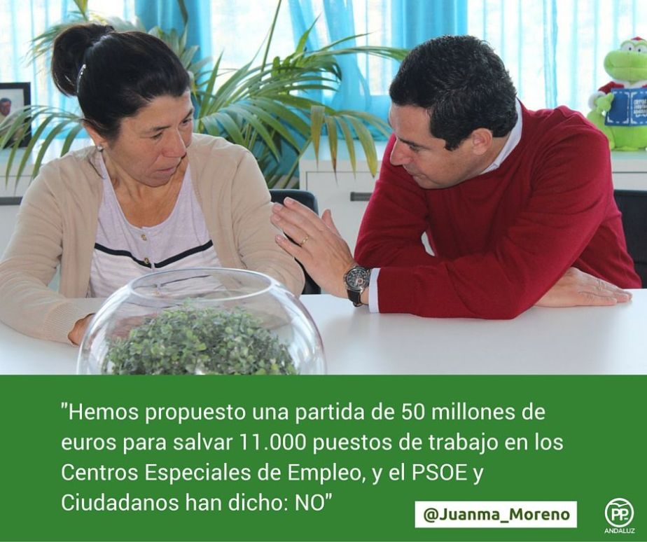 .@Juanma_Moreno» @Psoe y @CiudadanosCs han dicho NO a nuestra propuesta para salvar 11.000 empleos»